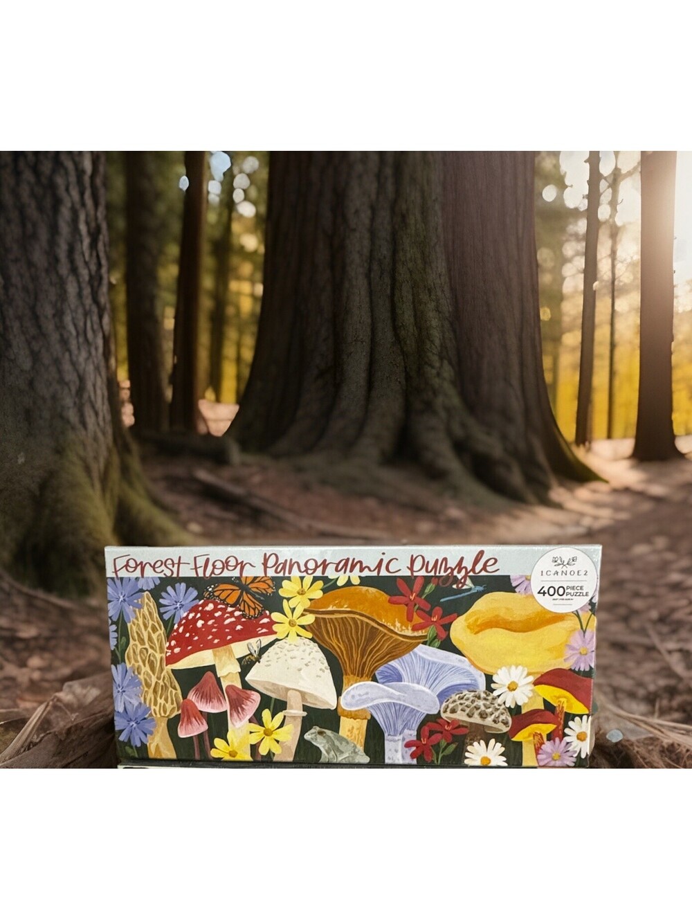1Canoe2 Forest Floor Panoramic Puzzle 400 Piece NEW Sealed Mushrooms Nature Art
